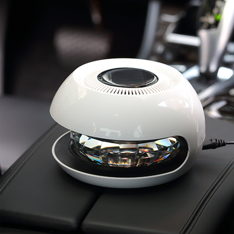 Solar Energy Car Air Purifier Negative Ion Filter Fresh Colorful Atmosphere Lamp Diffuser Ambientador
