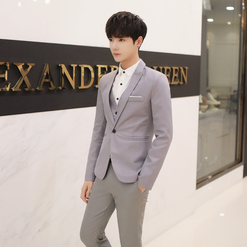 Casual Small Suit Men's Jacket Korean Style Self-Cultivation Trend
