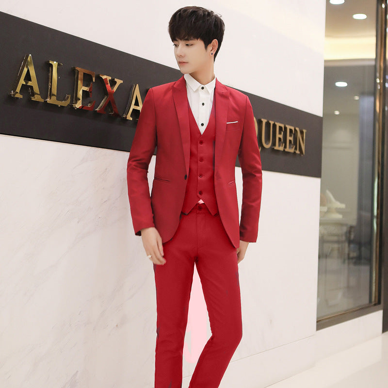 Casual Small Suit Men's Jacket Korean Style Self-Cultivation Trend