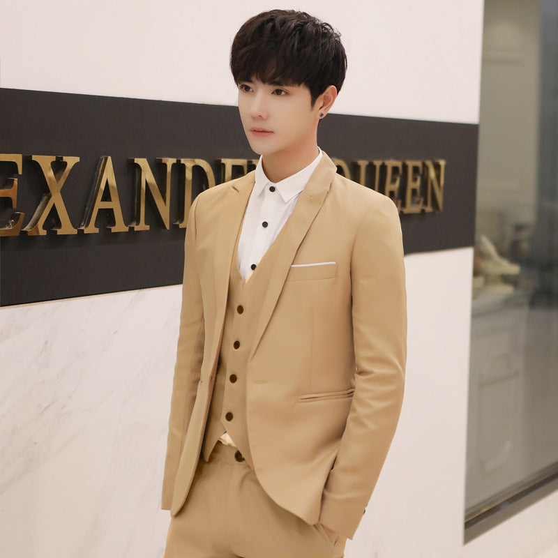 Casual Small Suit Men's Jacket Korean Style Self-Cultivation Trend