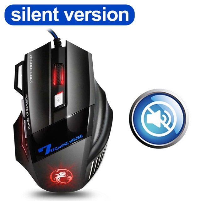Ergonomic Wired Gaming Mouse 7 Button LED