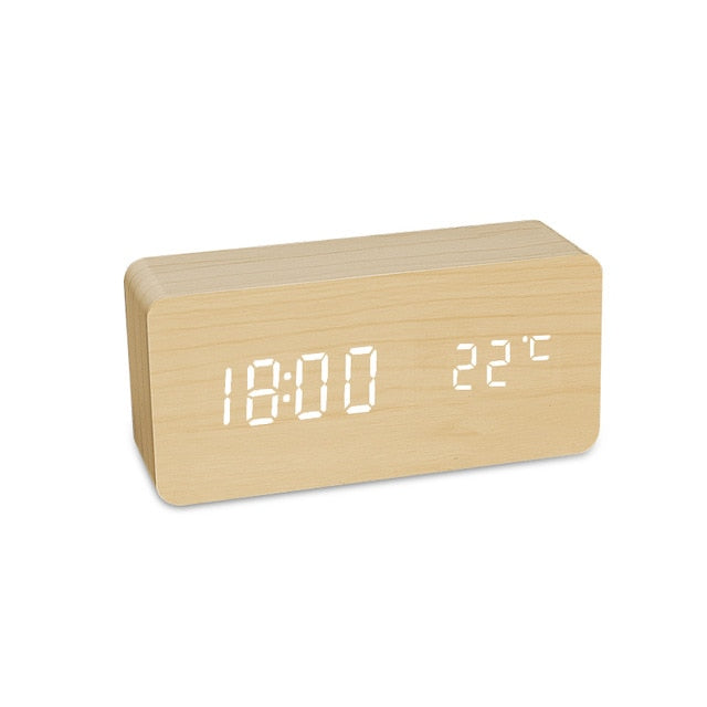 LED Wooden Table Watch