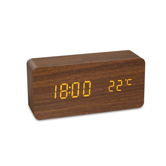LED Wooden Table Watch