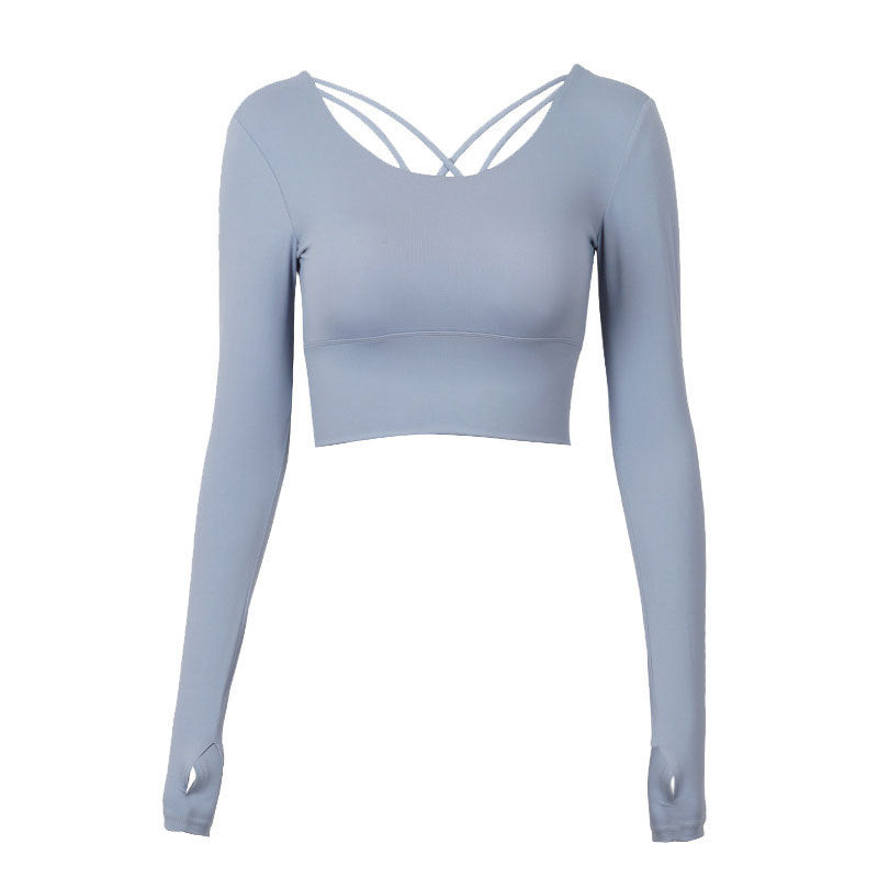 Yoga long sleeve with chest pad