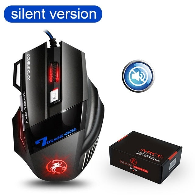 Ergonomic Wired Gaming Mouse 7 Button LED